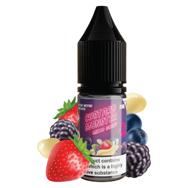 Custard Monster Mixed Berry sel nicotine fruits rouges