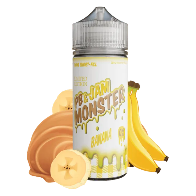 Jam Monster PB Banana e-liquide shortfill cacahuète