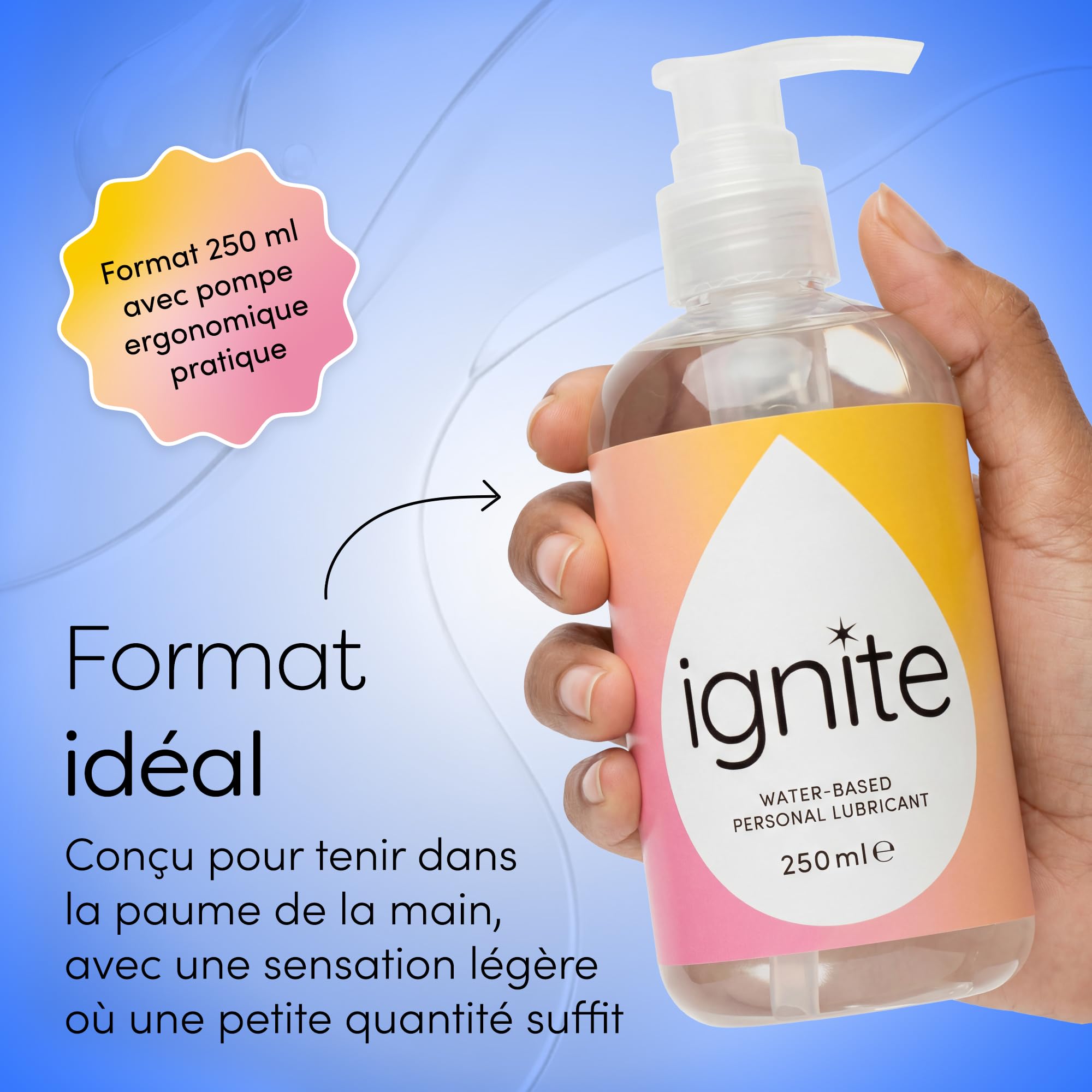 Ignite Lubricants gel intime eau 250 ml sans parfum ph neutre