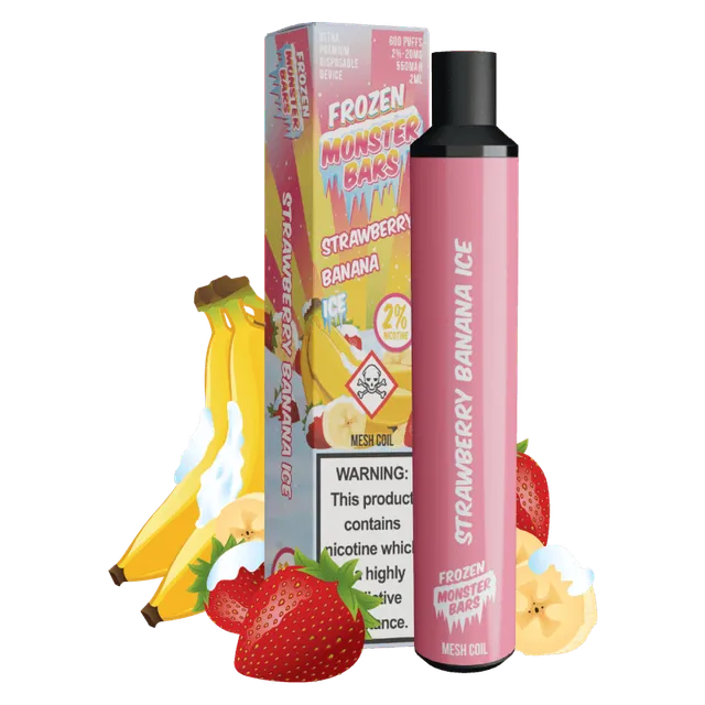 Frozen Fruit Monster Strawberry Banana Ice puff fraise