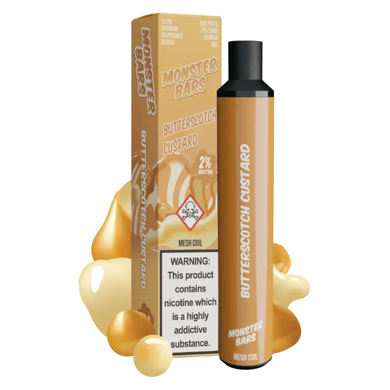 Custard Monster Butterscotch puff jetable crème caramel