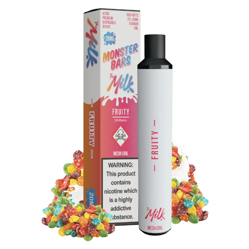 The Milk Fruity Milk puff jetable lait fruité